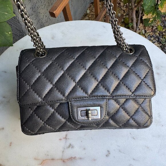 Chanel Mini Reissue 2.55 Single Flap Quilted Leather Crossbody - Picture 2 of 15